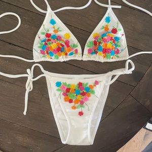 Salinas flowered two piece bikini
